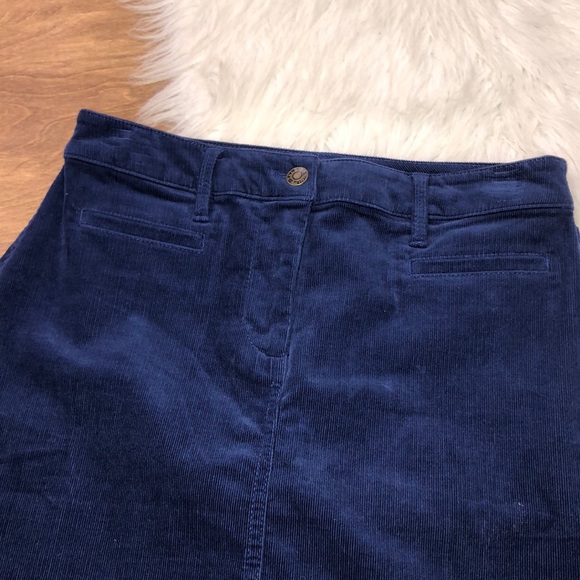 TALBOTS size 2 blue corduroy midi skirt - Picture 4 of 7